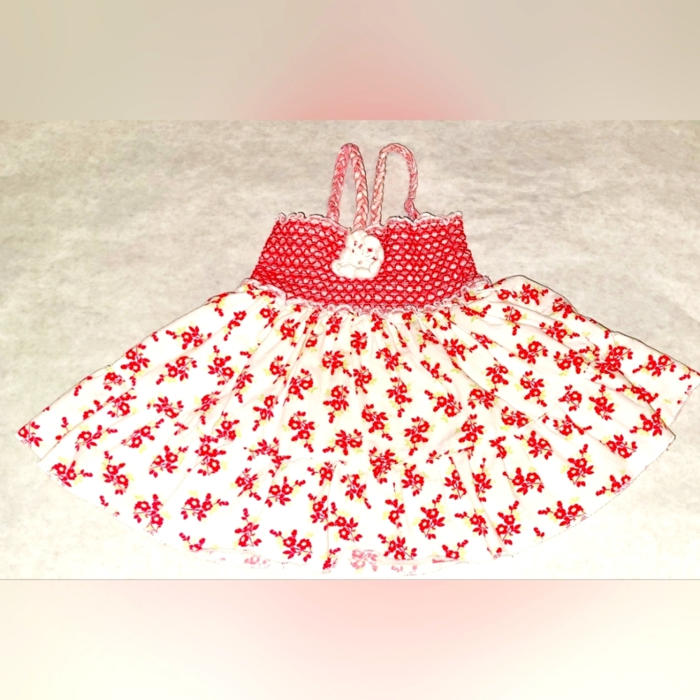 Koala Baby red flower dress 6-9 months